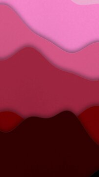 Hochformat: 3d-Papierschichten-Hintergrund in Scharlachrot