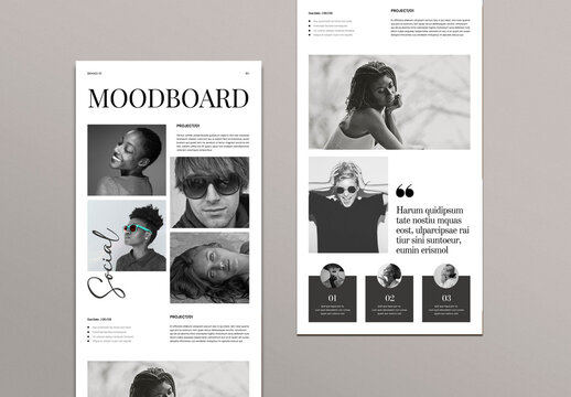 Social Mood Board News Letter Template