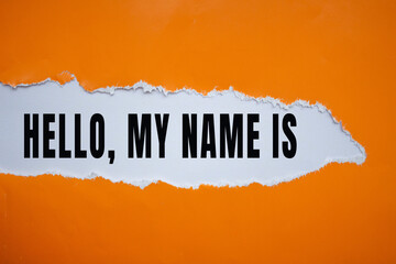 Hello, my name is text concept photo © Emre Akkoyun