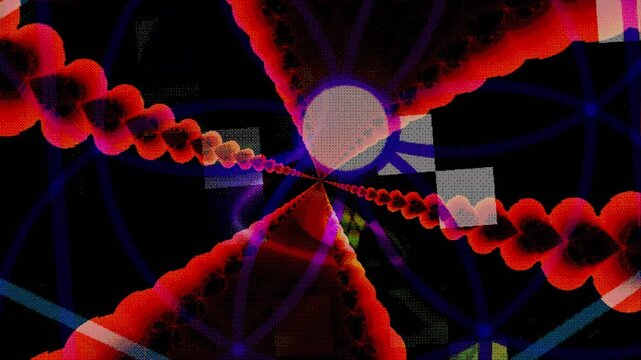 Abstract Julia Fractal with Blur and Retro Dithering Seamless Loop