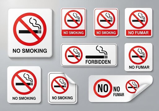Graphic Declaration: A Symphony of Red Circles and Smoking Bans