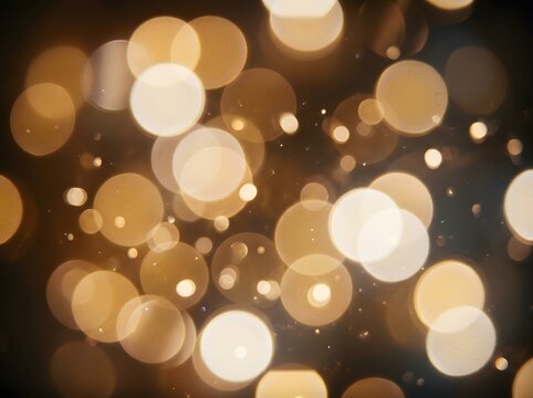 Close-up of round brown bubbles on dark background