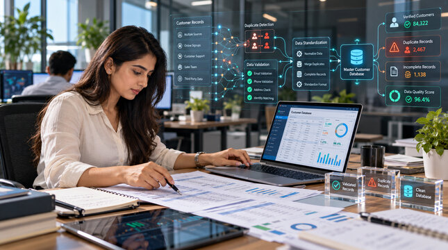 Customer Database Validation and Data Quality Management with Automated Duplicate Detection
