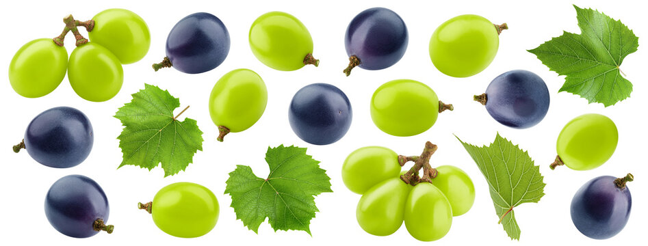 Grape, isolated on white background, clipping path, full depth of field