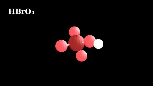 HBrO4 Perbromic Acid 3D Molecular