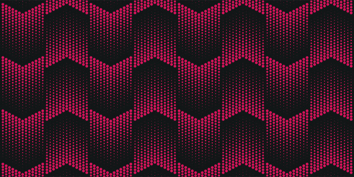 Seamless halftone hexagon shape dot pattern vector, Geometric Halftone Abstract pattern for Fabric and textile printing, sport jersey texture, wrapping paper, backdrops and packaging