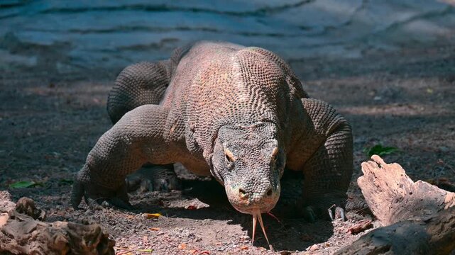 potrait of a komodo dragon