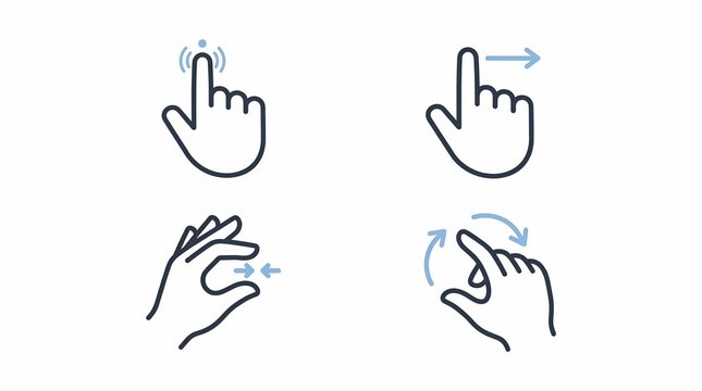 Touch screen gestures