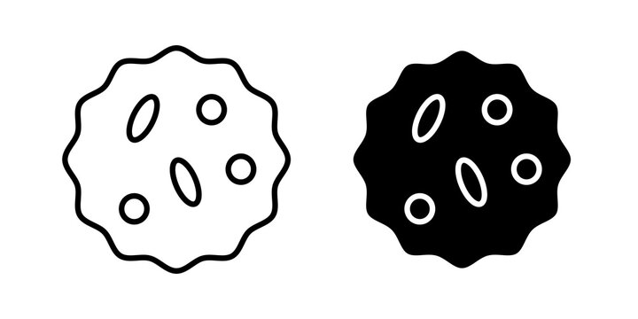 Microorganism icon flat outline in black