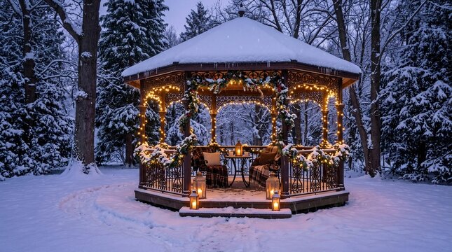Winter garden gazebo