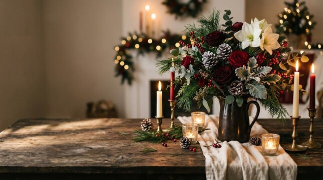 Christmas flower arrangement