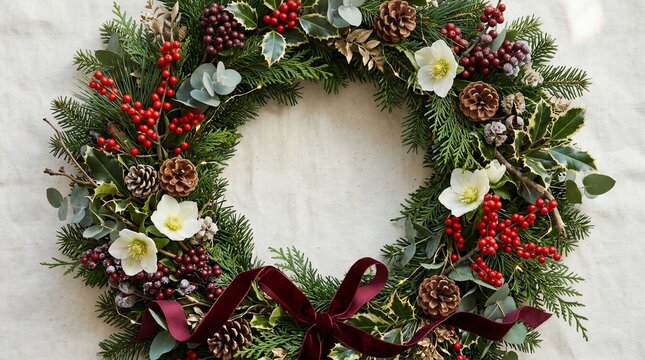 Christmas festive wreath
