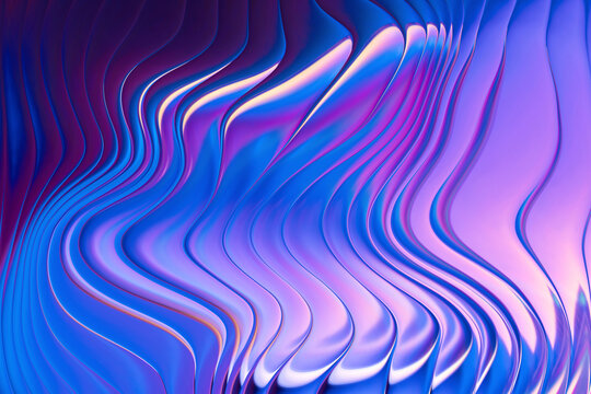 Abstract curvy background with flowing blue and purple waves