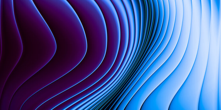 Abstract curvy background with blue and purple wave pattern