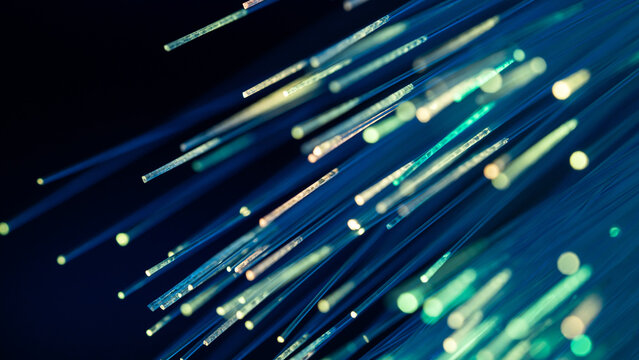 Fiber optic light trail technology background