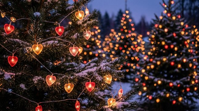 Heart Christmas lights