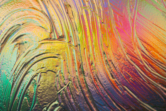Colorful abstract paint texture with expressive brushstroke