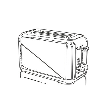 Modern toaster on white surface
