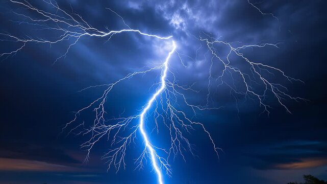 Storm Tracker Records Lightning Striking Over a Flat Horizon at Night