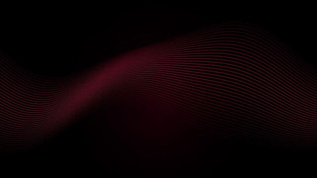 Abstract Crimson Neon Wave Flow Loop Seamless Loop with #ff0055 sol...