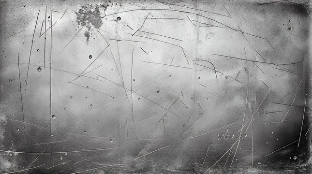 Gritty Texture of Scratched and Distressed Metallic Surface with Heavy Wear, Rust Spots, and Industrial Abrasion in Monochromatic Grey Tones for Grunge Background and Design Overlay