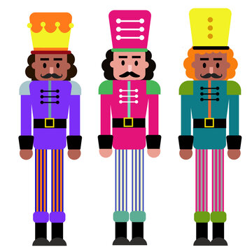 3 set of nutcracker christmas decoration PNG