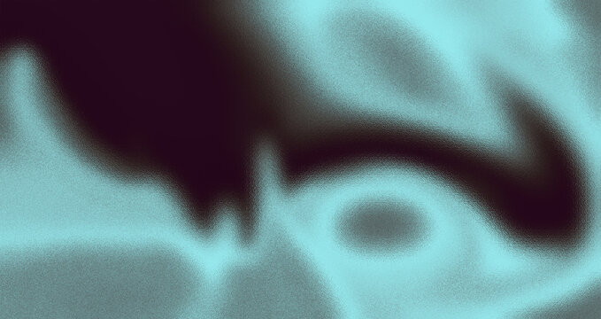 Abstract cyan and black blurred background, futuristic liquid smoke texture, modern wavy gradient artwork