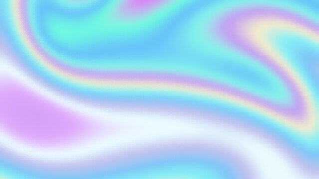  Holographic pastel gradient abstract background, iridescence liquid foil texture pattern, colorful iridescent blurred wave design for modern backdrop