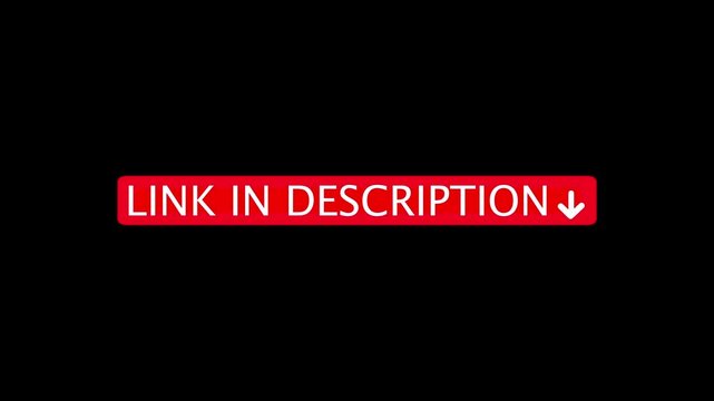 Link in description title lower third animation isolated on black background 4k animation video