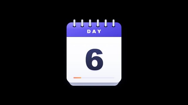 3d calendar icons showing different dates on transparent background