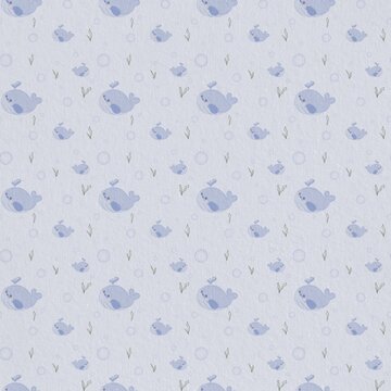 seamless pattern with whale