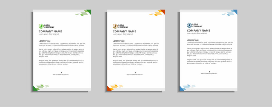 modern corporate letterhead template design