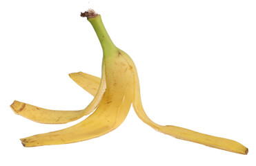 Banana peel, transparent background © Tetiana