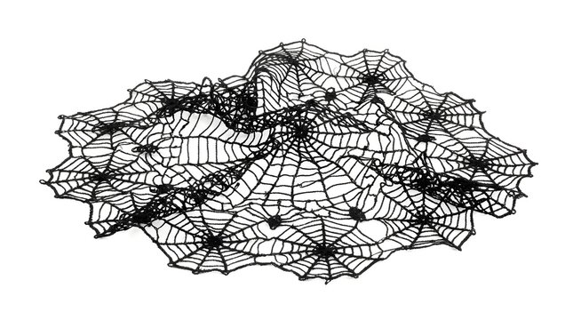 A collection of halloween spiderwebs