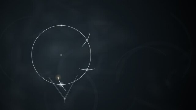 Compass and Straightedge Hexagon Construction Drawn in Chalk Animation