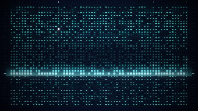 Memory Chip Cell Grid With Sweeping Refresh Wave Seamless Loop