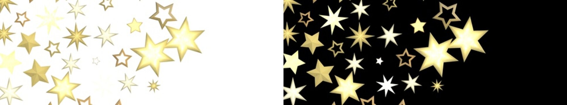 Glowing Gold Stars Festive Holiday Background