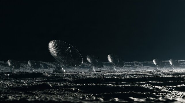 A lunar radio telescope array installed on the Moons far side, designed to avoid Earths radio interference.