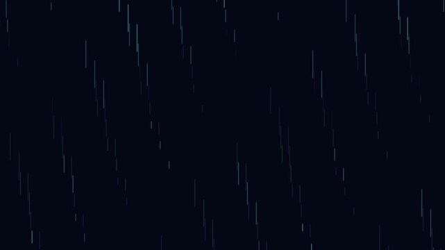 Glowing digital rain falling vertically against dark futuristic background with cyber matrix elements