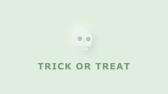 Spooky halloween text animation brings ghost icons, trick or treat lettering, and skulls to life for social posts, videos, invitations, and promotions.
