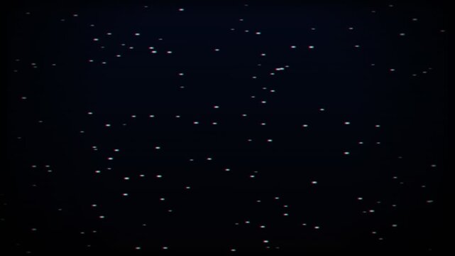 Starry night sky background with white stars drifting across the dark space in a parallax motion.