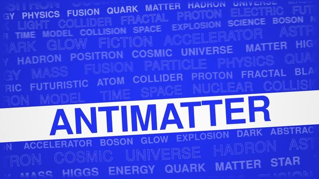 Antimatter animated kinetic motion, text design animation, seamless loop
