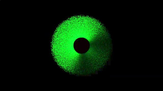 4K UHD Apple ProRes 444 Seamless Loop Futuristic Green Digital Data Tunnel VFX Overlay, Glowing Particle Motion on Solid Black Background Screen Mode for High Speed Networking Technology