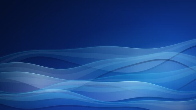 Flowing blue waves against dark gradient background with subtle light effects for motion graphics