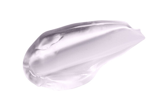 A transparent cosmetic product. A cleansing gel or an anti aging gel or a moisturizing cream. Isolated on white
