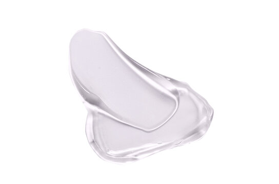 A transparent cosmetic product. A cleansing gel or an anti aging gel or a moisturizing cream. Isolated on white