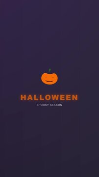 Spooky pumpkin jackolantern animation glows with festival charm, creating wallpaper art for halloween invitations, social media, decorations, and seasonal promotions.