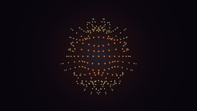 Spatial Audio Frequency Sphere Seamless Loop Background, 4K UHD 60fps Commercial Motion Graphics (10s)