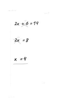 Animated Algebra Equation Solved Step by Step