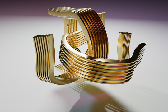Interlocking 3D Metallic Ribbons Above a Reflective Surface